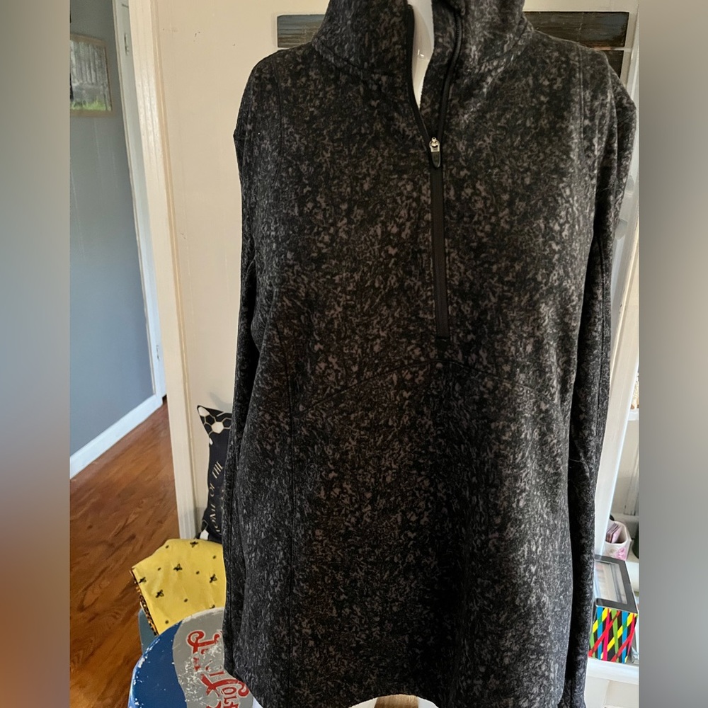 Women's Black/Grey Spyder Quarter-Zip Jacket